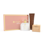 Chogan Gift Set for Women 51 featuring anti-aging face cream, fragrant body cream, men's perfume, and cosmetic spatula.